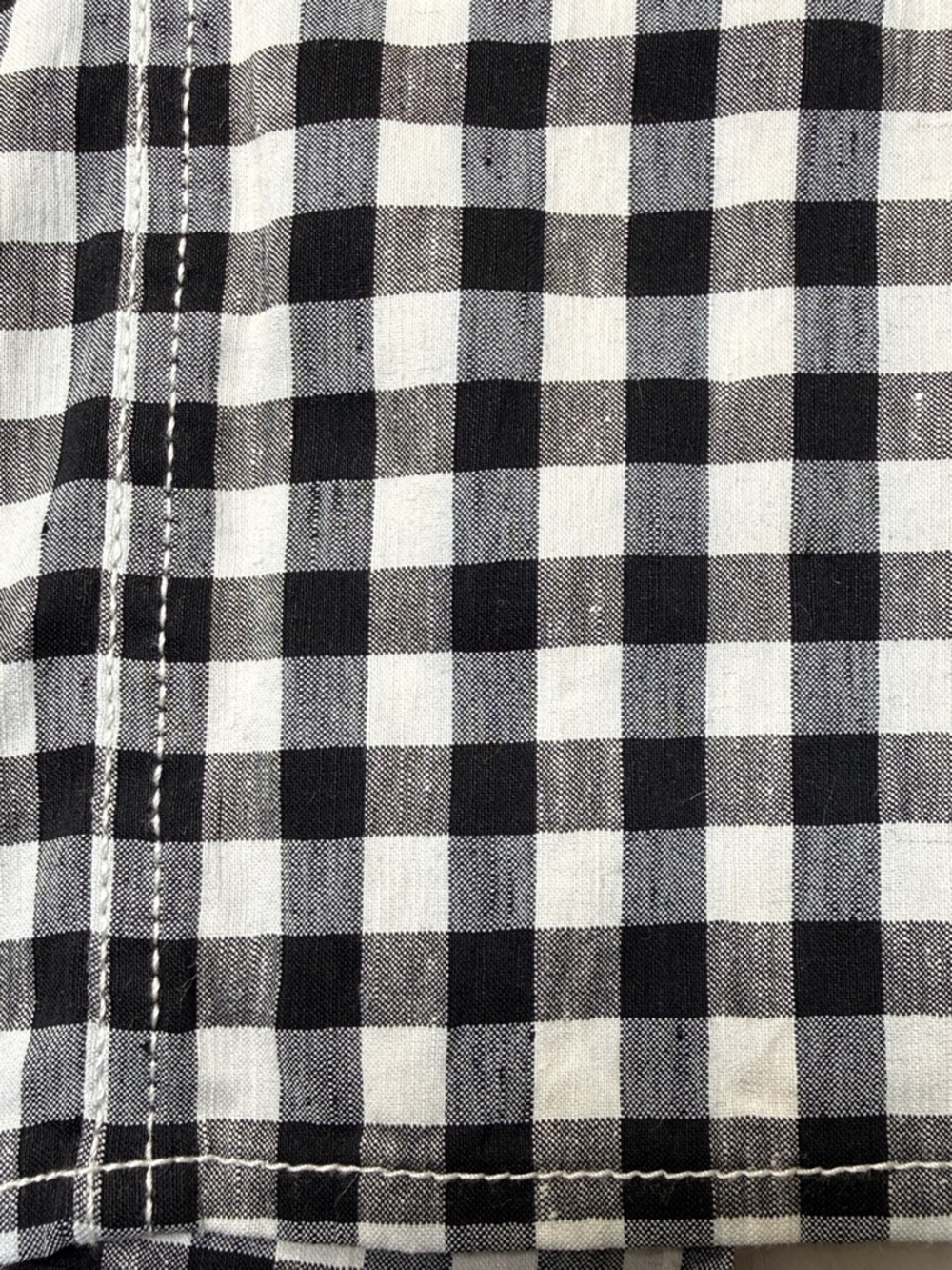 J Crew No 2 Linen Stretch Gingham Check Pencil Skirt 6 Black White Classic NEW - Picture 8 of 17